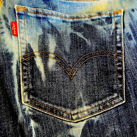 LEVIS- Trendy Blue Tie-Dye bootcut 👖Jeans - Picture 2 of 6
